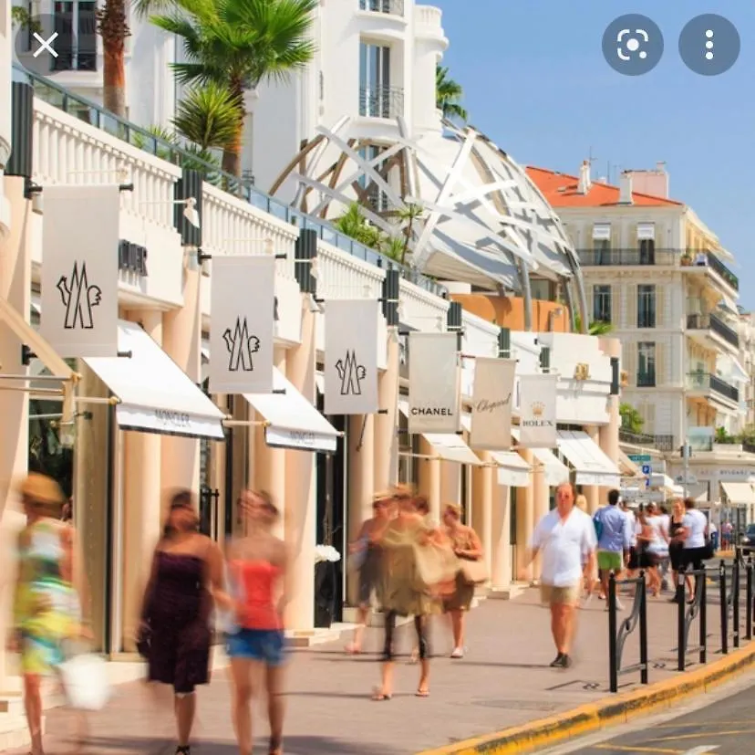 Luxurious Studio In Cannes 450M From Sea With Terrace And Air Conditioning And Private Parking