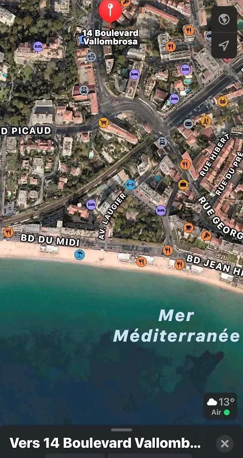 Luxurious Studio In Cannes 450M From Sea With Terrace And Air Conditioning And Private Parking 0*,  法国